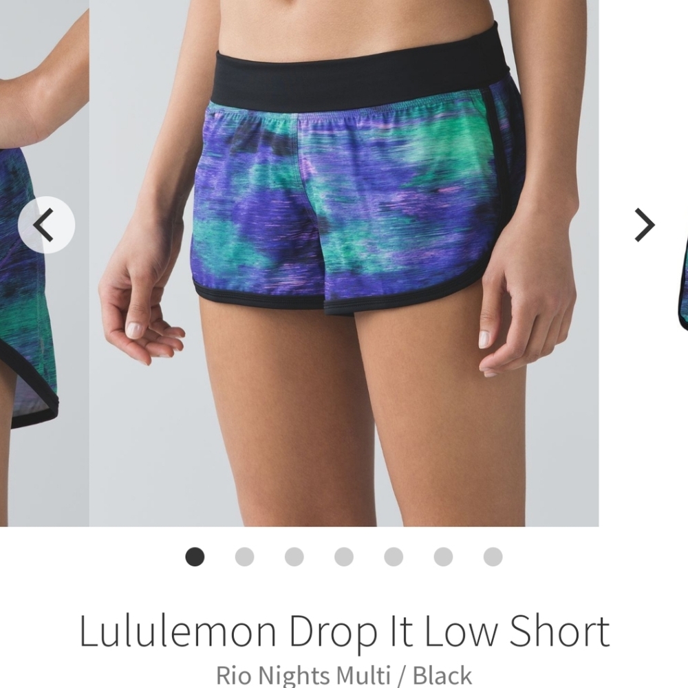 Lululemon Drop It Low ShortRio Nights Multi / Black Size 4
